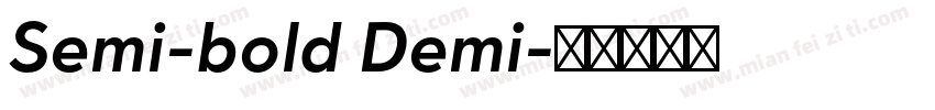 Semi-bold Demi字体转换